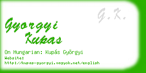 gyorgyi kupas business card