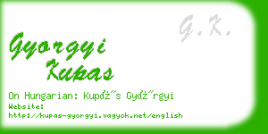 gyorgyi kupas business card